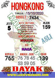 Syair Bocoran Prediksi Hongkong 15 Oktober 2020 Tanggal Sydney