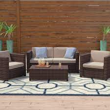 Shop rattan settees and other rattan seating from the world's best dealers at 1stdibs. Mercury Row Kappa Wicker Rattan 4 Person Seating Group With Cushions Reviews Wayfair
