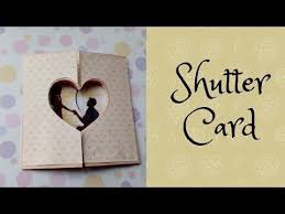 How To Make Shutter Card With 2 Pictures Anniversary Card Youtube Homemade Anniversary Cards Anniversary Cards Handmade Card Tutorial