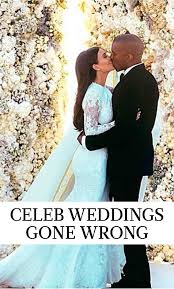 16 Celebrity Weddings Gone Wrong Kim Kardashian Wedding Kardashian Wedding Celebrity Wedding Dresses