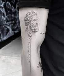 Mr K On Instagram Plato All Is Flux Nothing Stays Still Mrktattoo Greek Tattoos Fine Line Tattoos Line Tattoos