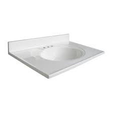 31 x 22 bathroom vanity top rectangle undercounter bathroom sink carrara marble white lavatory vanity with sink 8 3 holes faucet natrual marble for bathroom cabinet with overflow 5.0 out of 5 stars 1. Glacier Bay Newport 31 In Cultured Marble Vanity Top With Sink In White N31gb W The Home Depot