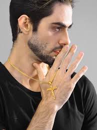 U7 Stainless Steel Crucifix Necklace for Men, Jesus Cross Pendant