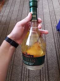 There is a real peach inside this bottle : rmildlyinteresting