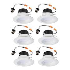 | rl 5 & 6'' 3000k soft white color temperature led recessed retrofit trim by halo. 4 In Halo Recessed Lighting Lighting The Home Depot