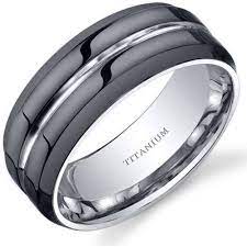 Oravo Men S Black Comfort Fit Titanium Wedding Band Ring 8mm Walmart Com Titanium Wedding Rings Mens Wedding Rings Black Titanium Wedding Bands