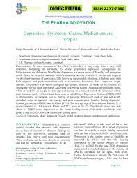 Studying the etiology of specific. Pdf Depression Symptoms Causes Medications And Therapies
