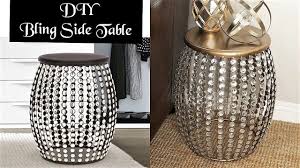 Bling Side Table Diy Unique Room Decor On A Budget Youtube Diy Side Table Diy Table Diy Wall Art Decor