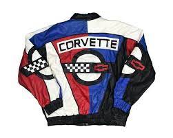 Vintage Corvette Leather Jacket 90s Racing Chevy Chevrolet Etsy Vintage Corvette Chevy Chevrolet Racing Suit