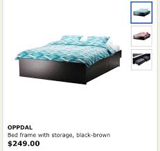 Black Bed Frame With Storage Ikea Ikea Oppdal Bed Frame With Storage 249 Bed Frame With Storage Bed Frame Bed
