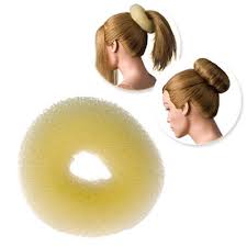 Hair bun donut for fashionable hair buns. Dress Me Up Hair Donut Blonde Medium Regular I Glamour Com