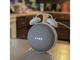 Google home alarm clock guide: Retro Alarm Clock Stand For The Google Home Mini By Yelt Thingiverse