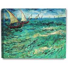 Instantly add a sense of calm with this charming framed coastal wall art. Van Gogh Fishing Boat Wall Art Reproduction Framed Sunflowers Paintings Canvas Art For Home Decoration Framed Ready To Hang Walmart Com Walmart Com