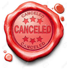 Cancelled Cancel Event Appointment Gig Flight Or Vacation Reservation Order Red Label Icon Or Stamp Stock Photo Picture And Royalty Free Image Image 20125647