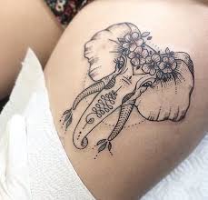 60 Best Elephant Tattoos Meanings Ideas And Designs Elephant Thigh Tattoo Tattoos Elephant Tattoos