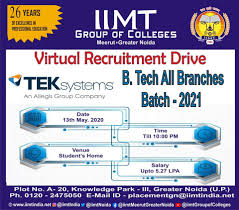 Teksystems Virtual Recruitment Drive In 2020 Greater Noida Recruitment Student