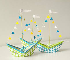 Paper Boat For Centerpieces Diy Change The Colors For A Pirate Them Kinderbasteleien Papierboot Bastelarbeiten