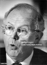 Don Mercer ANZ Bank Manager at Press Conference.Mr. Mercer... News Photo