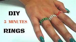 Try making the different rings shown here, or use the beading techniques you've learned to create your own designs. How To Make Rings Beaded Rings Tutorial Diy 5 Minutes Rings Youtube