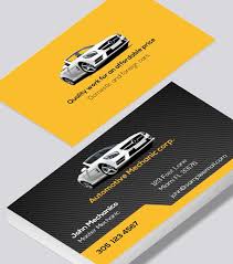 Automotive Mechanic Business Card Modern Business Cards Design Card Mechanic Business Card Design