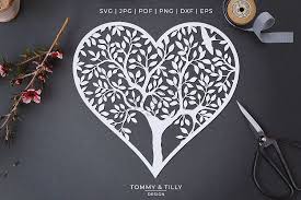 Download Free Paper Cutting Download Heart Tree Papercut Template Svg Eps Dxf Png Pdf Jpg Free Design Resources