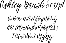 View font details, character map, custom preview, downloads, file contents and more. Ashley Brush Script Font By Printable Wisdom Brush Script Fonts Brush Script Handwriting Alphabet