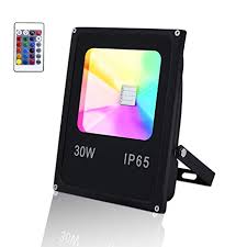 Beleuchtung Led Rgb Fluter Flutlicht Farbig Scheinwerfer Gartenstrahler Ip65 Aussen 10w 50w Kabtel Mk