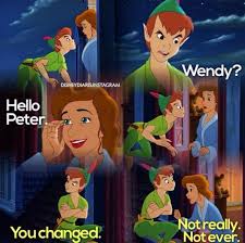 Peter And Grown Up Wendy From Return To Neverland Peter Pan Disney Cute Disney Disney Animated Movies