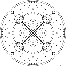 Print mandala coloring pages for free and color our mandala coloring! Halloween Mandala Coloring Pages Coloringall