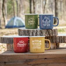 4 Pack Outdoor Happy Camper Adventure Coffee Mug Set Free Shipping Ebay Mugs Set Rustic Mugs Mugs