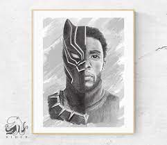 Black panther is a refreshing answer to the increasingly stale world of superhero cinema. Black Panther Gesicht Zeichnung Superhelden Druckbare Etsy