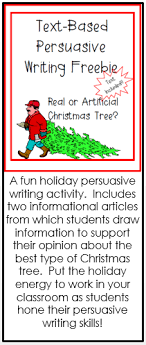 A Fun Holiday Persuasive Writing Activity Includes Two Informational Articles From Persuasive Writing Persuasive Writing Activities Christmas Opinion Writing