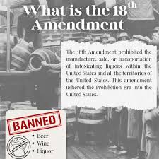 On this day in 1919, the 18th Amendment was ratified. The 18th amendment  prohibited the "manufacture, sale, and transportation of intoxicating  liquors," halting the legal alcoholic beverage industry. #18thAmendment # Prohibition #onthisday #CapitolHistory