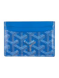 This is an authentic goyard goyardine saint sulpice card holder in black. Goyard Saint Sulpice Card Holder Blue Wallets Accessories Goy20957 The Realreal