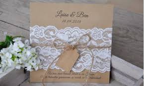 Einladungskarten Hochzeit Vintage Kraftpapier Kusst Spitze Einladungskarte Hochzeit Vintage Karte Hochzeit Einladungen