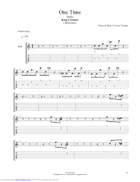 One Time Guitar Pro Tab By King Crimson Musicnoteslib Com
