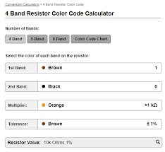 Resistor Color Code Calculator Eda Design Tools