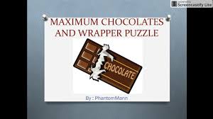 Free shipping on orders over $25 shipped by amazon. Interview Puzzles With Answers Chocolate Wrapper Puzzle Youtube