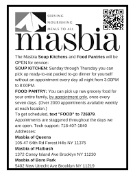 Yerler forest hills toplum örgütühayır kurumu masbia of queens: Covid 19 Emergency Food Updates Hours Of Food Distributions At Masbia Soup Kitchen Network