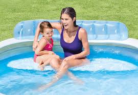 It has one large cushioned seat & backrest for extra comfort, and also two cup holders to keep your refreshments conveniently by your side. Intex Swim Center Family Lounge Inflatable Pool Tech Nuggets