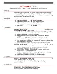 Professional Security Officer Resume Examples Safety Security Livecareer