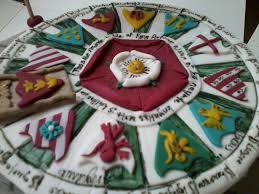 King Arthur S Round Table With The Shields Bearing The Coat Of Arms Of Some Of His Knights King Arthur Round Table Childrens Birthday Party Childrens Birthday