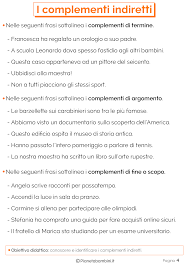 I Complementi Indiretti Esercizi Per La Scuola Primaria Pianetabambini It