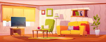 Beautiful dog lying on the couch. Free Vector Spring Interior Of Living Room