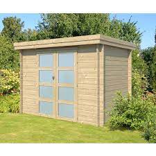Abri Jardin Bois Apetina Toit Plat Traite Autoclave 4 81m Pas Cher A Prix Auchan
