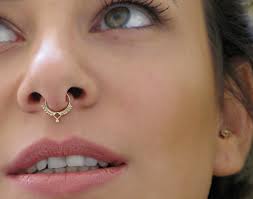 Tribal Septum Ring Septum Jewelry Septum Piercing Gold Septum Ring Solid Gold Septum Ring Cartilage Heli Septum Jewelry Piercing Jewelry Septum Gold