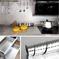 Livelynine Faux Stainless Steel Contact Paper Self Adheive Vinyl Wallpaper Kitchen Shelf Li Stainless Steel Contact Paper Kitchen Shelf Liner Kitchen Wallpaper