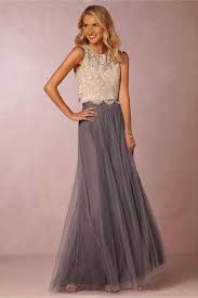 Boho Style 2 Piece Lace And Tulle Bridesmaids Dress Unlimited Color Combinations Two Piece Bridesmaid Dresses Bridesmaid Dresses Uk Grey Bridesmaid Dresses