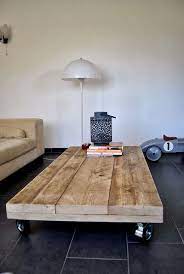 vintage portrait holztisch selber bauen couchtisch holz kaffeetisch
