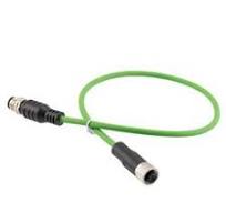 ShowMeCables M12 5 Position A-code Male to Female Sensor Actuator Signal  Cable, Industrial Drag Chain PUR, 22AWG, IP67 Waterproof, Green, 15M